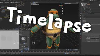 Blender 3.5 - TMNT Lip Sync Timelapse