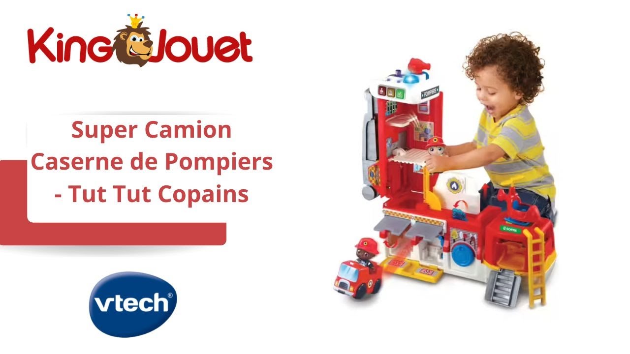 VTech - Tut Tut Bolides, Mon Super Camion de Pompiers avec Voiture