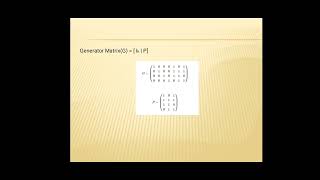 Hamming Code(Error Detection and Correction) using generator and parity Matrix Hamming Code(Error Detection and Correction) using generator and parity Matrix