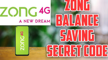 How to Save Your Zong Sim balance With Code  Zong Balance Save Code