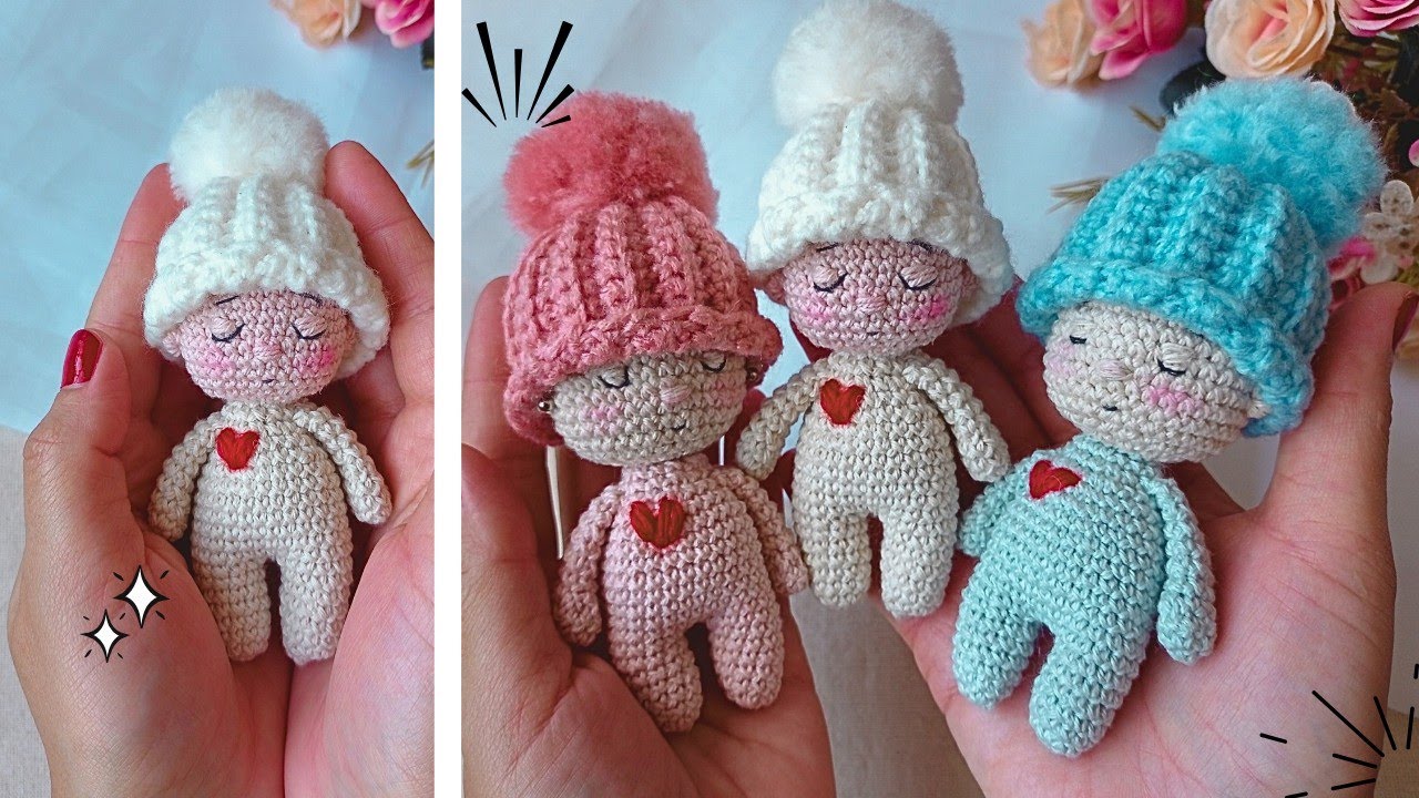 TIERNOS BEBES DE 10CM ❤️ faciles de tejer!!!!
