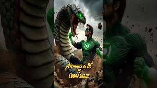 Green lantern Ironman vs Cobra snake who will win ? all character shorts avengers marvel dc ai