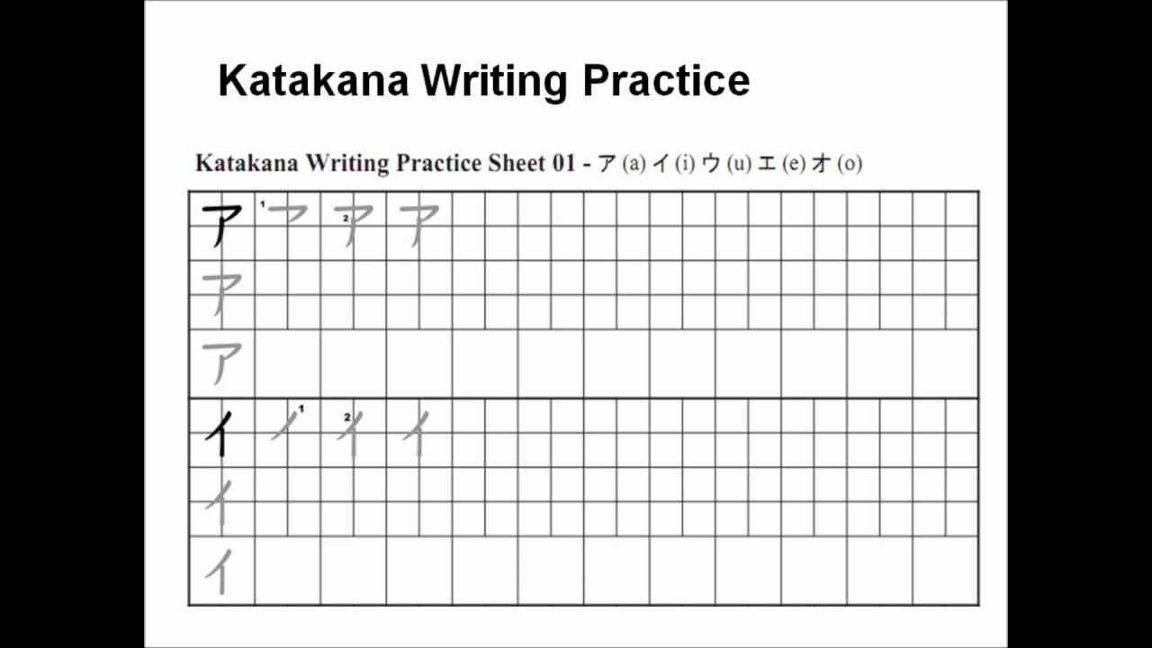 Katakana Chart Pdf