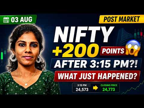 🔥Why Did Nifty Jump 200 Points After 3:15 PM? | TAMIL - Post Market Report
