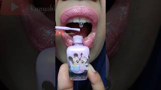 Asmr Opening Mickey Mouse Strawberry Juice Candy Nail Polish With Prize & Happy 1197