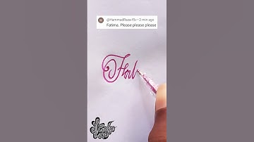 How to make stylish signature | Fatima | Calligraphy signature