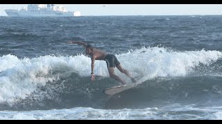 DEADKOOKS人気モデル ツインピンHELLCAT 5'8 河村サリアの波乗り比較