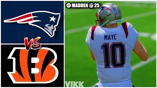 patriots vs bengals week 1 simulation (madden 25 rosters)