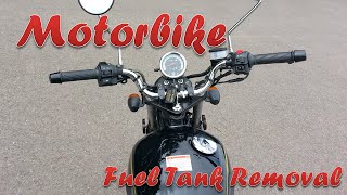Motorcycle fuel tank removal 125cc