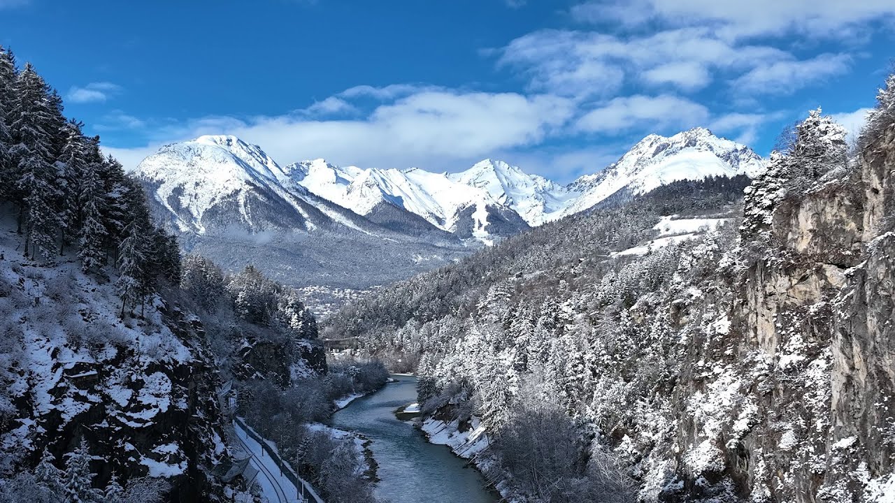 Alpine Winter Relaxing Music 2022 • Calming Music to Relax, Meditate and Focus • Drone Flights in 4K