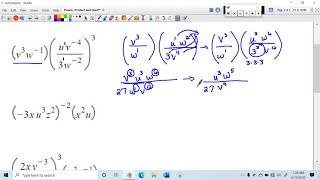 Power, Product and Quotient Rules with Negative Exponents
