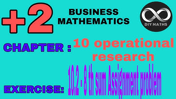 Business mathematics class12 chapter 10 assignment problem