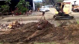 Drag line clearing a ditch 3