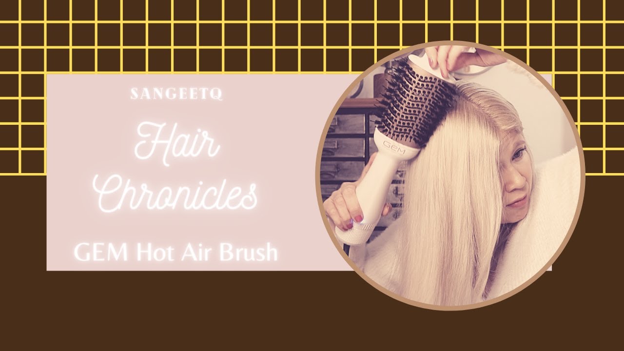 GEM, Hair, Gem Hot Air Brush Hair Dryer Pearl White Nwt