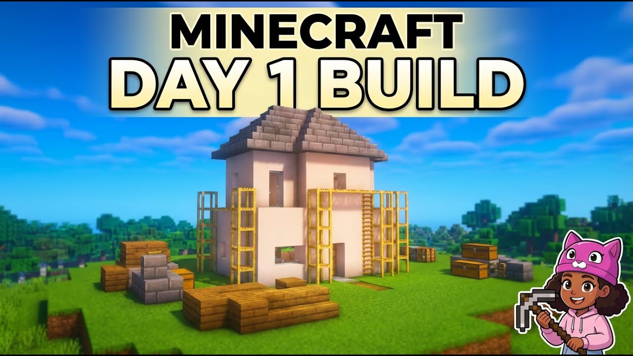 New Creative World Day 1 House Building