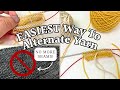 The easiest way to alternate yarn  master the yarn forward method  knitting tutorial