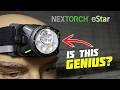 NEXTORCH eStar - 1,300 Lumen Ultra-Light Headlamp | Floodlight, Spotlight & Red light | AAA/LiPo