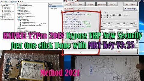Bypass FRP Huawei Y7 Pro 2018 LDN-LX2 New security 2021 MRT Key Version 3.75 Working 100% Test point