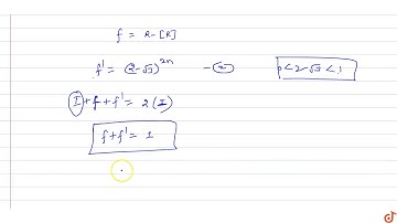 Let  `R=(2+sqrt(3))^(2n)` and  `f=R-[R]` where `[ ]` denotes the greatest integer function, th