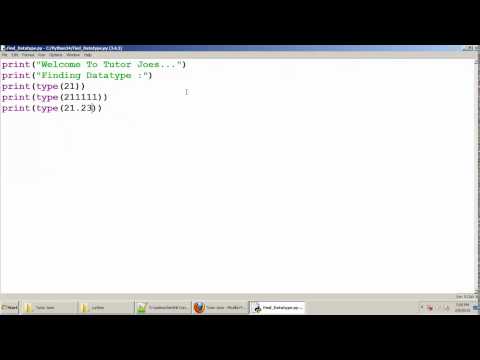Python Tutorial :  Finding Datatype In Python Tamil Part-7