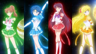 Sailor Moon Cosmos - Eternal Inner Senshi Transformation Clips