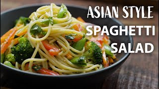 Asian Style Spaghetti Salad Recipe | Vegetarian and Vegan Meals Idea | Salad Recipe