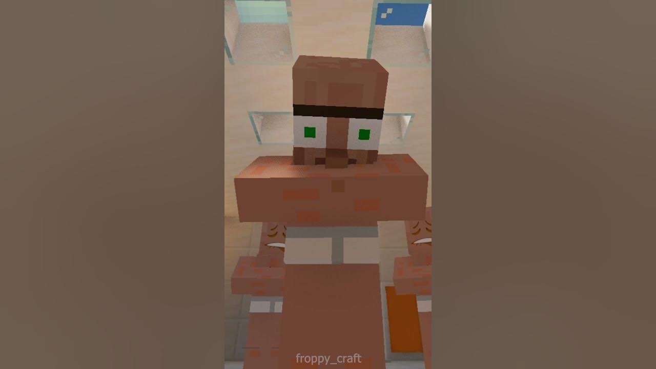 Don't Drop The Soap in Minecraft Village (Cupid villager ai cover)... #minecraft #villager #grox