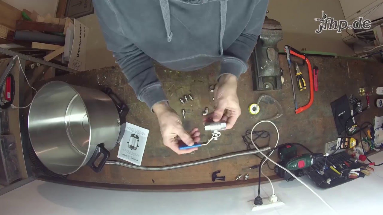 Umbau Profi Cook Einkochautomat EKA 1066  zum Braukessel und Läuterbottich