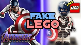 LEGO Marvel Avengers Endgame Captain America (Quantum suit) Fake Minifigure | Lego Knock Off