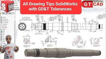 basic drawing tips| learn solidworks drawing with GD and T(gd&t) tolerance