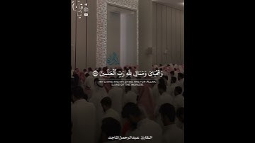 ﴿قُل إِنَّني هَداني رَبّي إِلى صِراطٍ مُستَقيمٍ﴾ من آواخر سورة الأنعام للقارئ عبدالرحمن الماجد 🤍.