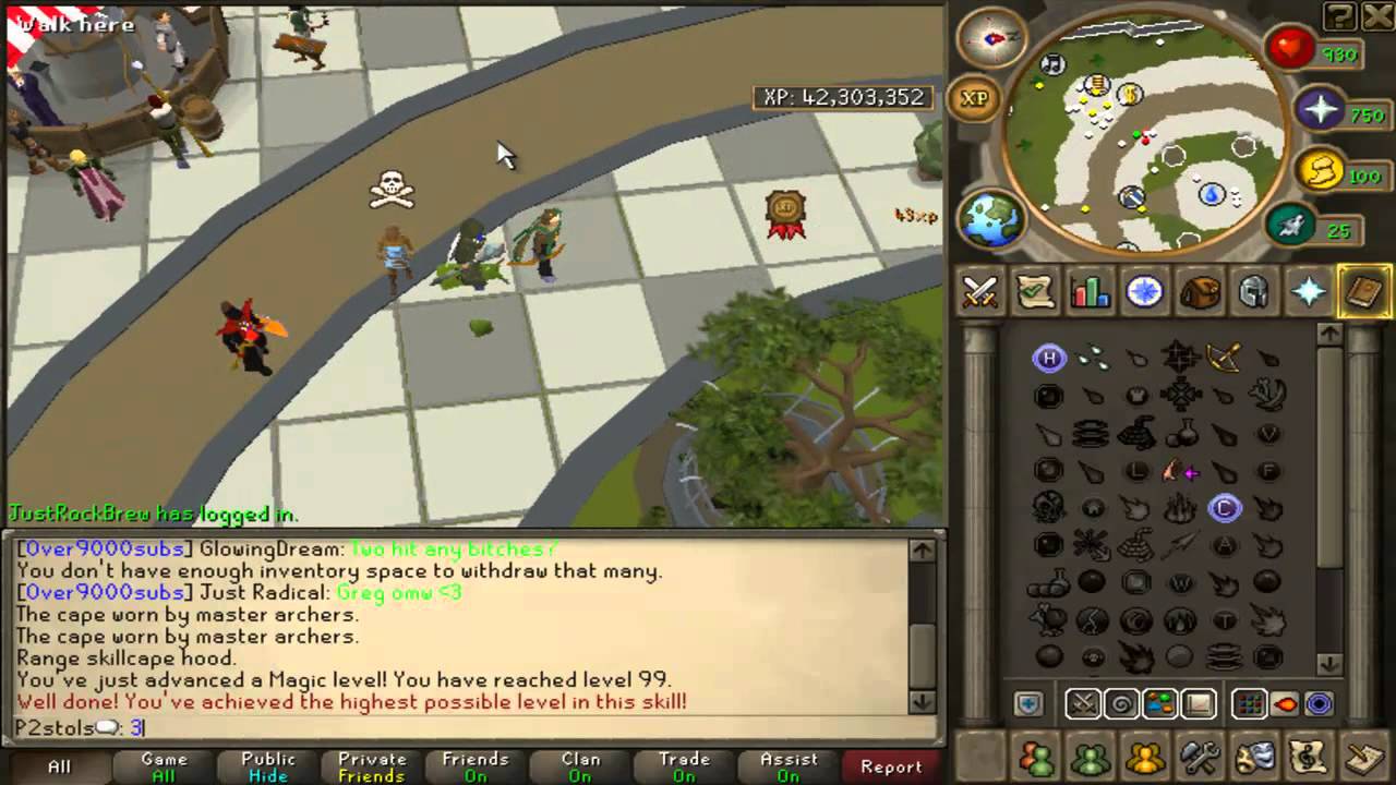 P2stols-As of 9/12/11  I am officially 99 magical powers and 99 arrow shooting on my tank ranger!