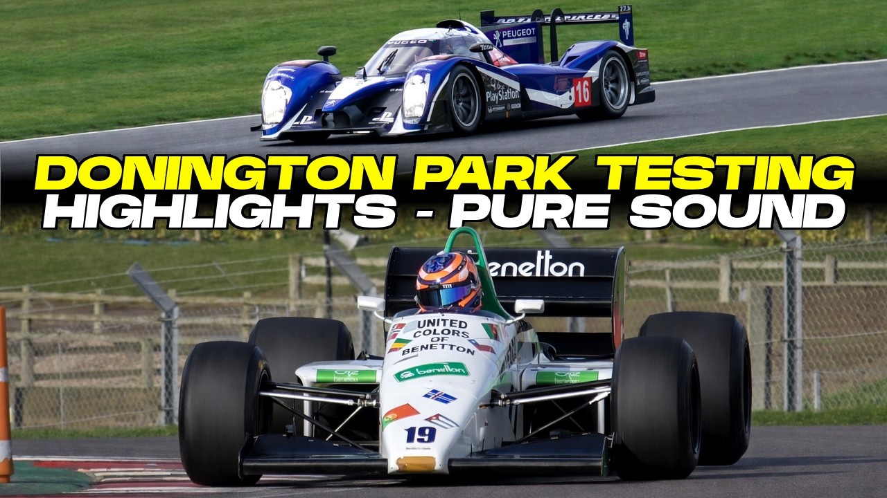 Тесты на трассе Донингтон-Парк — основные моменты, аварии и чистый звук (Peugeot 90X, Toleman F2 ...