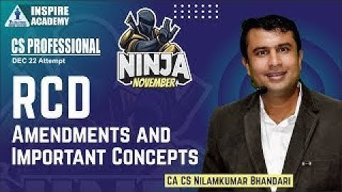 CS Professional RCD Revision Day4 - Chp9 |Lecture- Part 3|CA CS Nilamkumar Bhandari |Inspire Academy