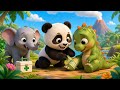 Baby Panda Helps Injured Dinosaur 🐼🦖 | Cute Kids Story