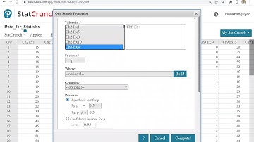 Ch8 How to Use StatCrunch to Construct Confidence Interval to Estimate a Population Proportion
