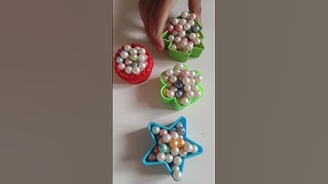pearl jumping effect video|colourful moti reverse nice cookie cutter flower|beads reverse star set