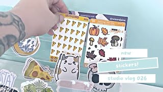 new stickers, packing order, super cozy! | Studio Vlog 026