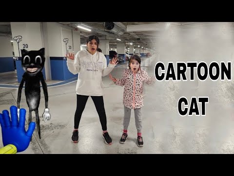 ARTOON CAT KIDNAPPED MELISA NISA AT THE SHOPPING MALL USING A SHOPPING CART!!