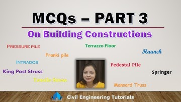 MCQs On Building Construction | MCQ PART 3 | Civil Engineering | UPSC AE, GATE, SSC JE