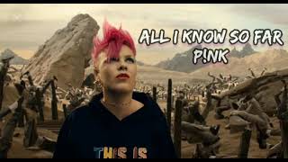 P!NK - ALL I KNOW SO FAR ( Official instrumental with backing vocals // karaoke version )