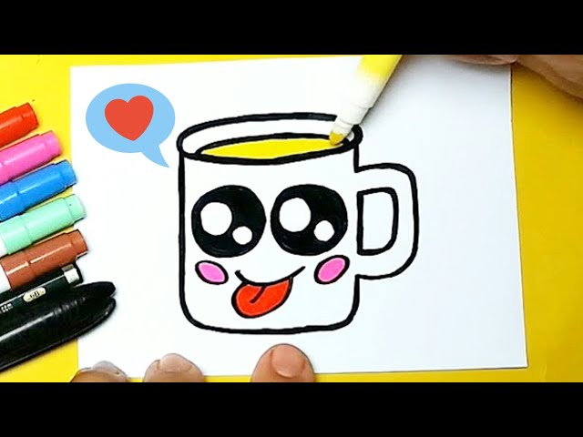 180 Desenhos kawaii para desenhar e colorir  Dessin facile à faire, Art  facile gribouillage, Dessin café