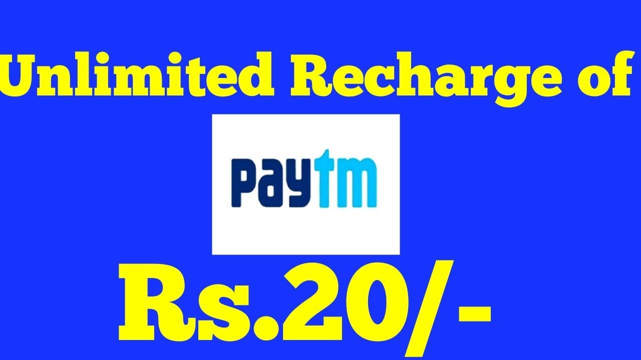Paytm Offer, Free Recharge of Rs.20 for all Users