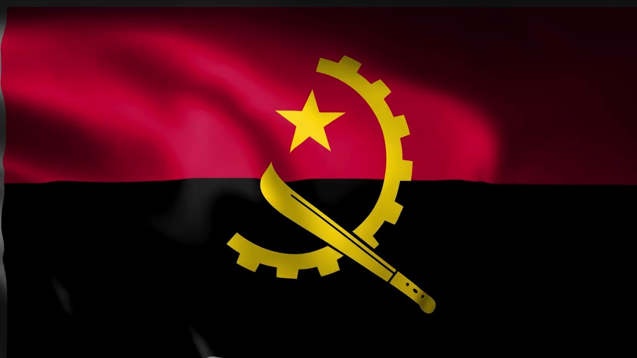 2 Horas de Bandeira Nacional Angola  4K, Com Instrumental Do Hino Nacional