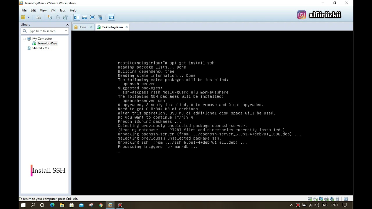 Konfigurasi SSH pada debian - YouTube