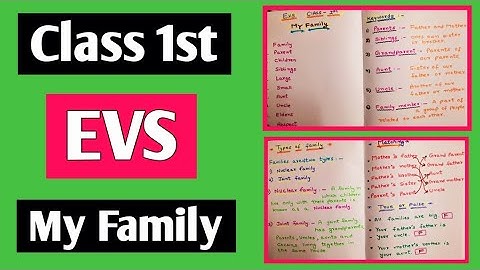 My Family//EVS Worksheet Of Class1st//Grade 1st My Family-EVS//@kidslearningfun2013