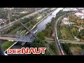 Europe&#39;s largest disc-type gas holder - views from the top TIME LAPSE  (trains, ships, cars, bikes)