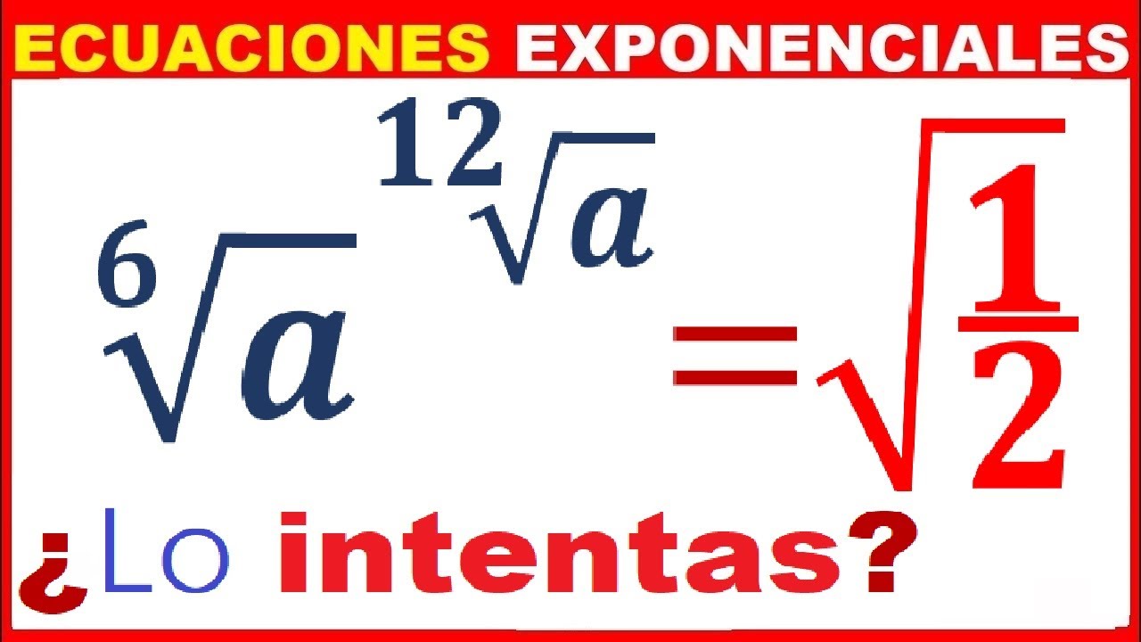 ✔ ¿Lo intentas? Ecuación EXPONENCIAL Excepcional 👋