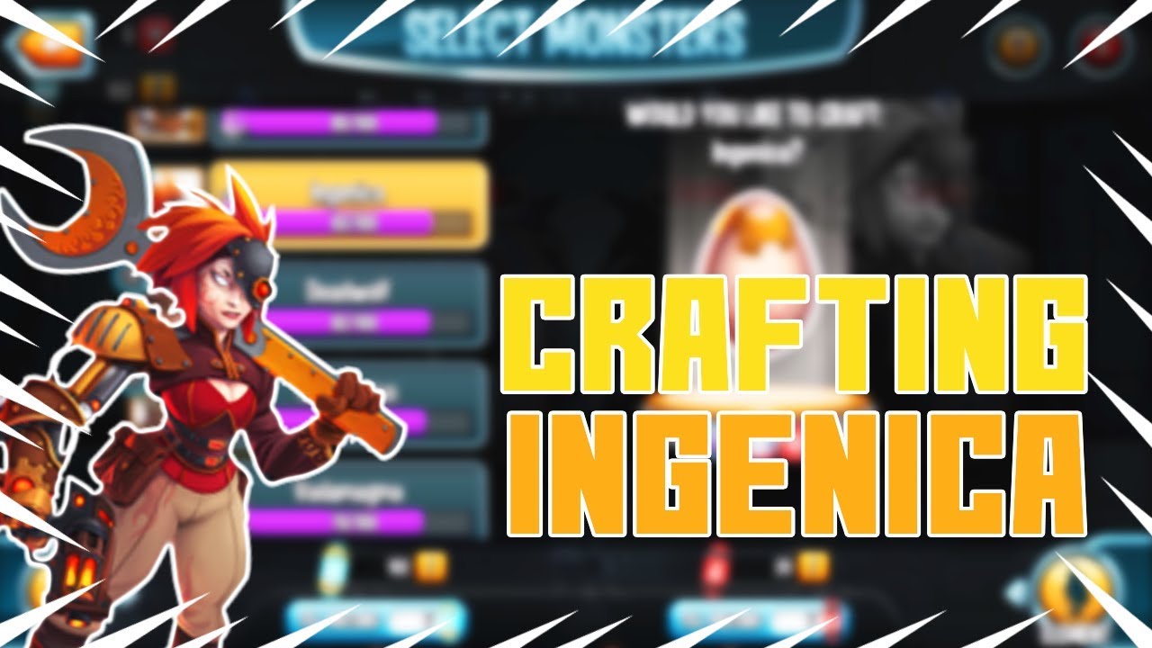 Monster Legends Crafting Ingenica Legendary | My First Trait Disabler Monster!