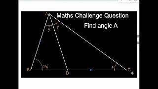 This Question Will Blow Your Mind 🤯 | Find Angle A” Maths Challenge Question 01